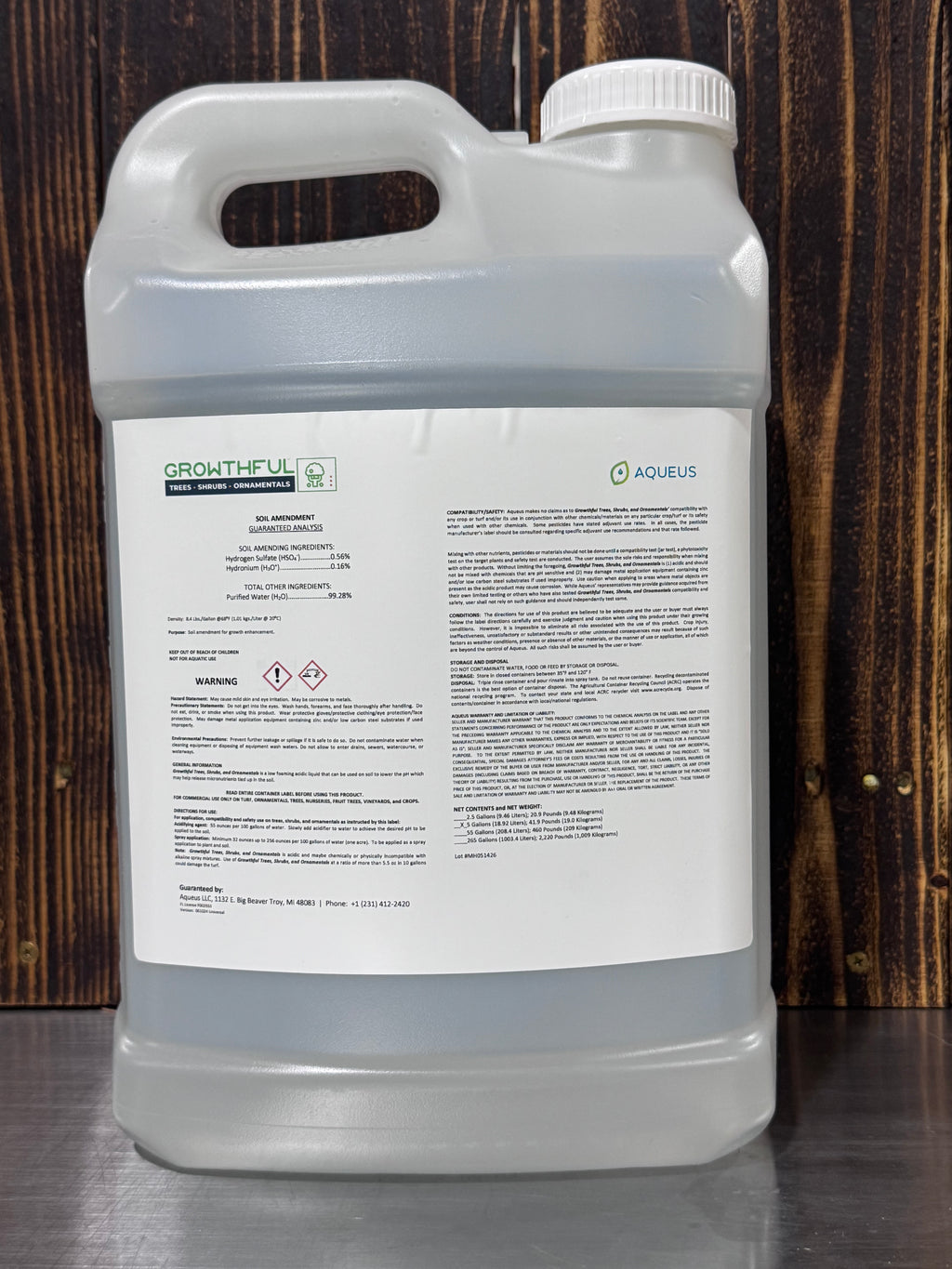 Aqueus Growthful 2.5 gallon